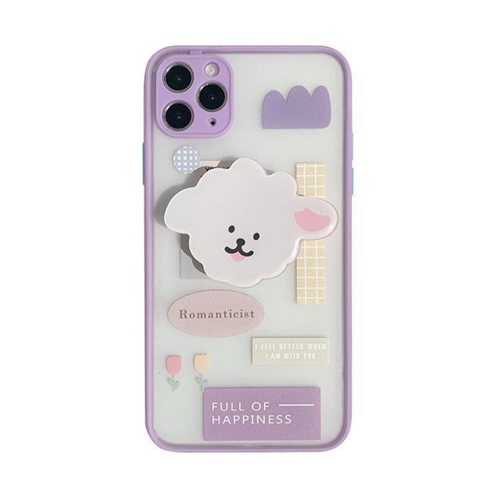 iphone case with cute korean sheep holder