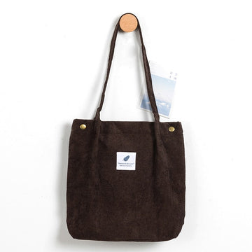 foldable corduroy shopping bag f2073p