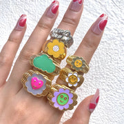 stainless steel chunky rings