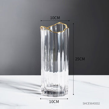 minimalist flower vase transparent