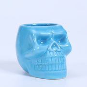 skull shape ceramic succulent flower pot