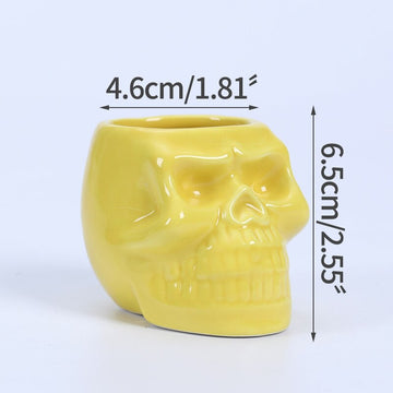 skull shape ceramic succulent flower pot