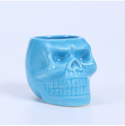 skull shape ceramic succulent flower pot