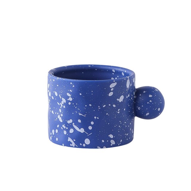 300ml ceramic mug white dot