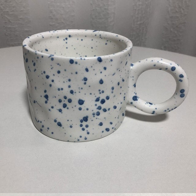 300ml ceramic mug blue dot