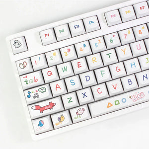 Korean keycaps, Hangul keycap set, mechanical keyboard keycaps, pastel keycaps, minimalist keyboard accessories, gaming keyboard customization, PBT keycaps, stylish keycap designs, unique keyboard setups, Korean-inspired typing gear.
