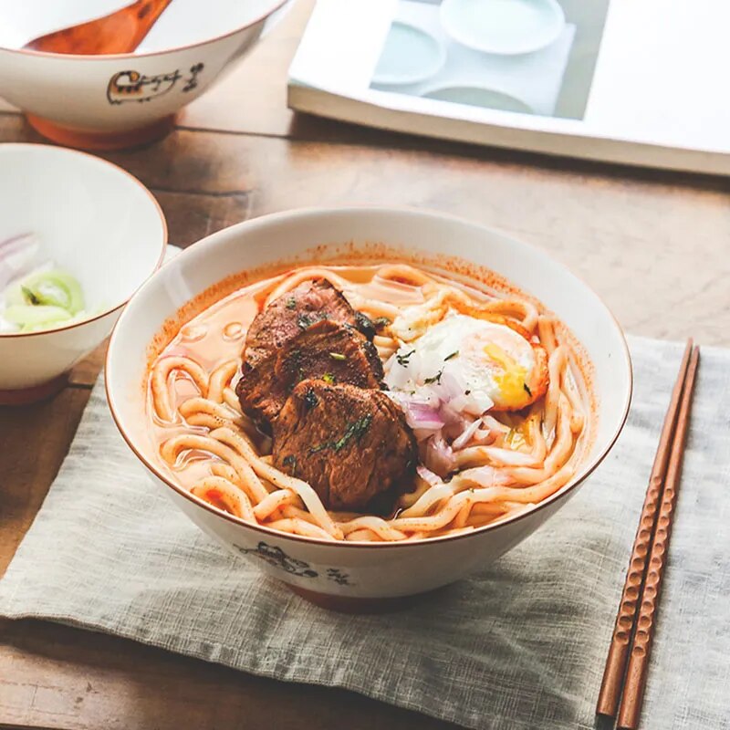 Japanese ceramic ramen bowls