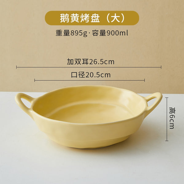 Handmade Ceramic noodle bowl - Yellow large - Homewear