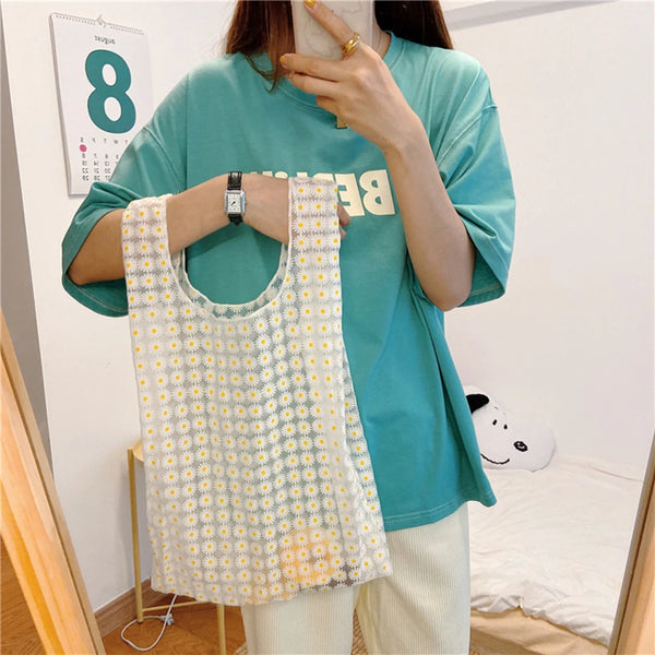 Mesh shopping bag - B - tote bag