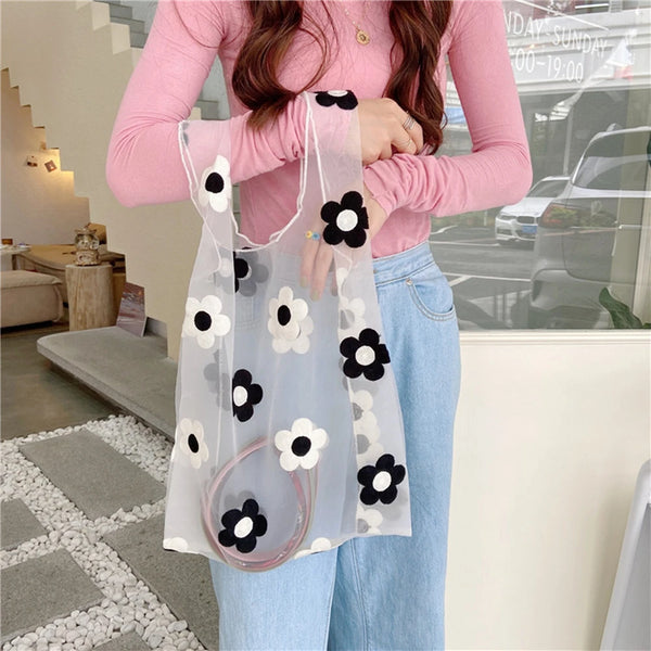 Mesh shopping bag - A - tote bag