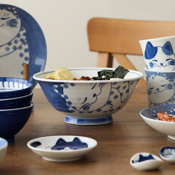 Cute Cat Ceramic Plate and Bowl - Home decor