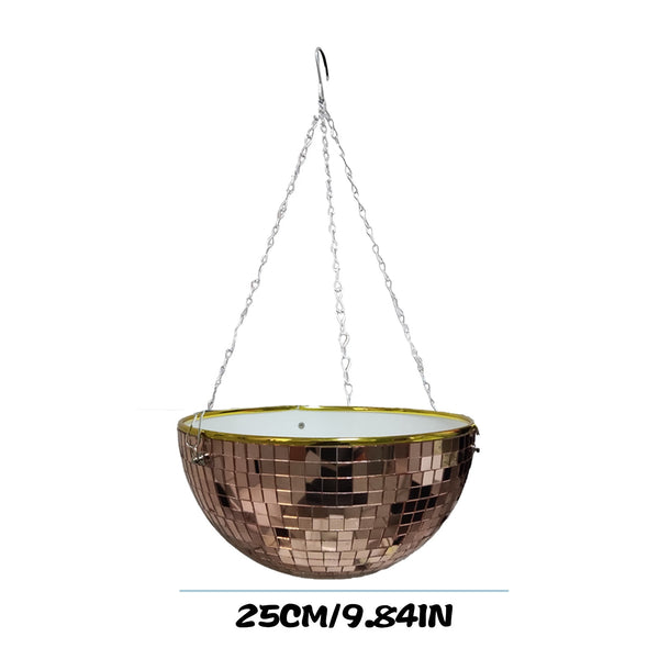 Disco Ball Planter - 25CM-Rose Gold - Home decor