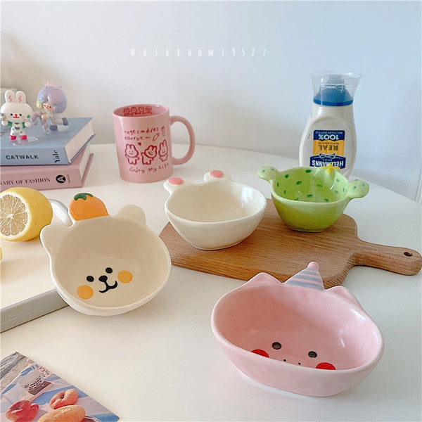 Animal ceramic bowl set