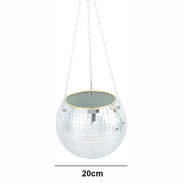 Disco Ball Planter - 20CM-Silver - Home decor
