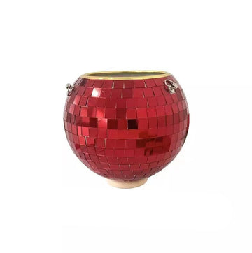 Disco Ball Planter - 20CM-Red - Home decor