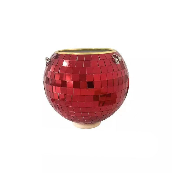 Disco Ball Planter - 20CM-Red - Home decor