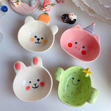 Cute Ceramic Dip Bowl - Set of 4 models - Home decor