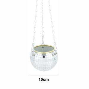 Disco Ball Planter - 10CM-Silver - Home decor