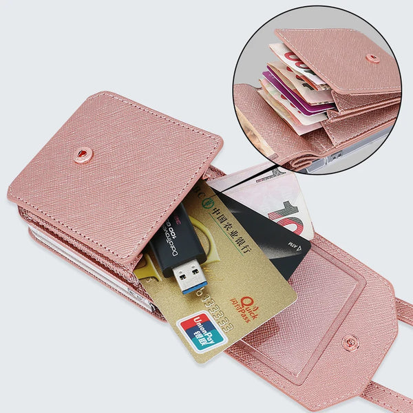 Crossbody Leather card slots wallet phone case for samsung galaxy - phone case