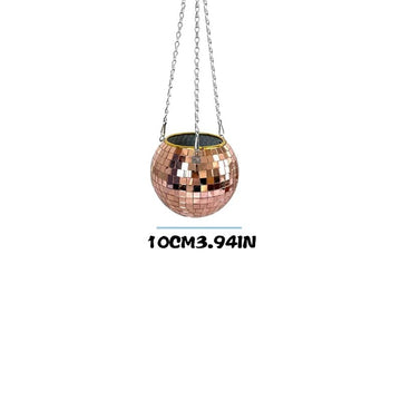 Disco Ball Planter - 10CM-Rose Gold - Home decor