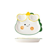 Colorful Ceramic Kids Plates in Fun Shapes – Bunny, Panda, Leaf, Citrus, Cloud & Cartoon Character Dishes for Toddlers and Children