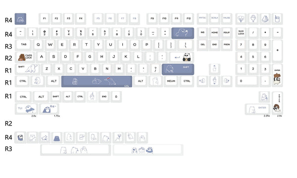 PBT Keycaps 134 Keys | Cherry profile | Mechanical keyboard - 134 keys chreey - Mechanical keyboard