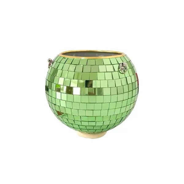 Disco Ball Planter - 25CM-Green - Home decor
