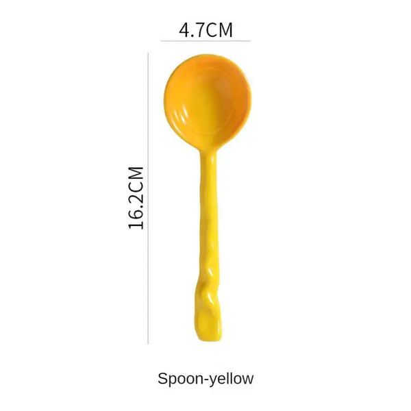 Colorful Ceramic Spoon Set - Bring Vibrancy to Your Kitchen - Style A 1pc