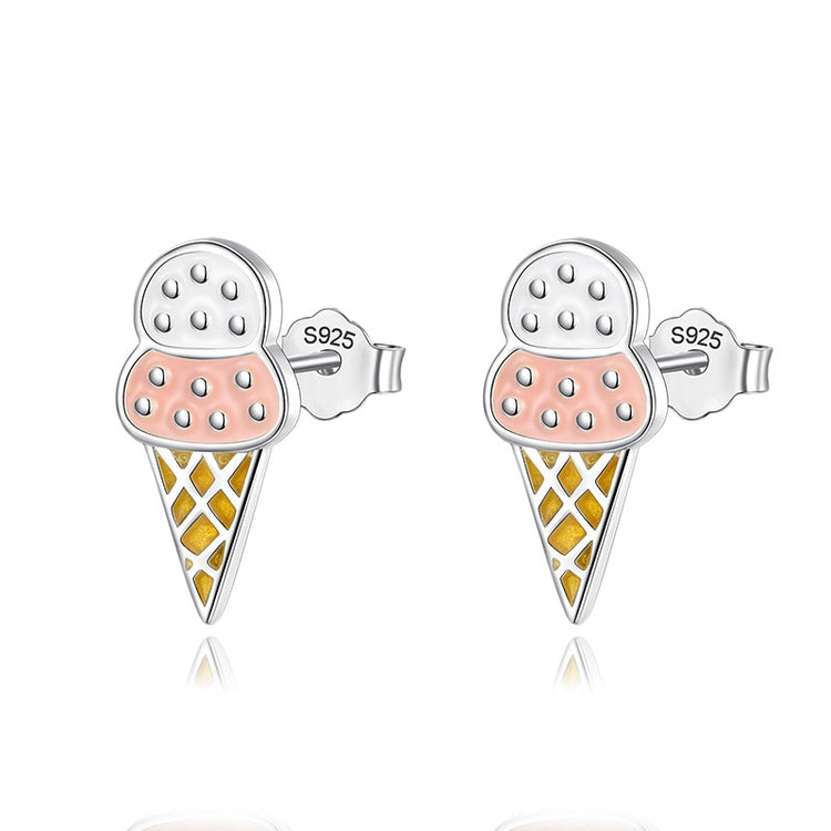 925 Sterling Silver Women Jewelry | Asymmetric Stud Earrings - DS1533 - Jewellery