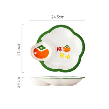 Colorful Ceramic Kids Plates in Fun Shapes – Bunny, Panda, Leaf, Citrus, Cloud & Cartoon Character Dishes for Toddlers and Children