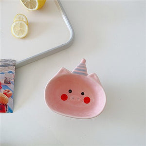 Cute Ceramic Dip Bowl - Piggy Dip Bowl - Home decor