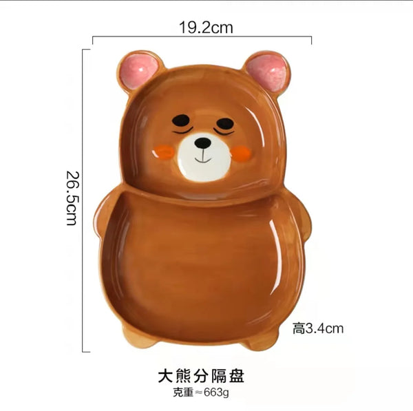 Creative Animal Cartoon Plate