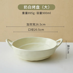 Handmade Ceramic noodle bowl - White large - Homewear