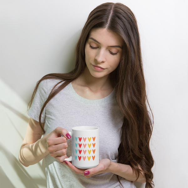 White glossy tea mug