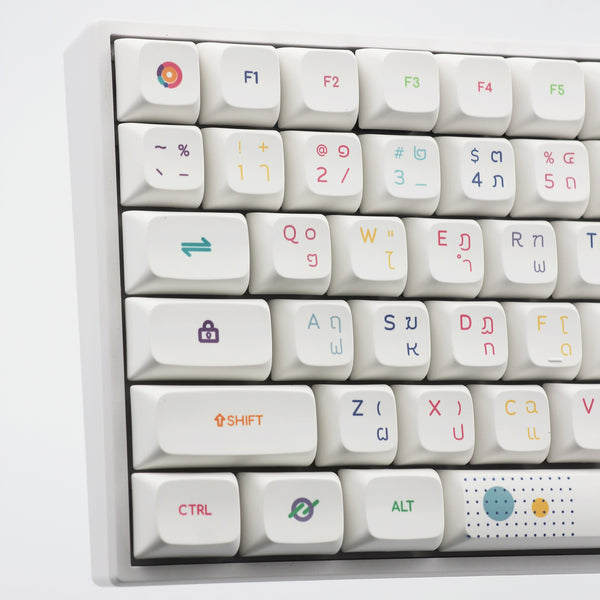 127keys PBT Keycap XDA Profile English Korean Thai | RGB Mechanical Keyboard for Cherry MX Switch