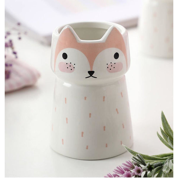 cute fox flower vase