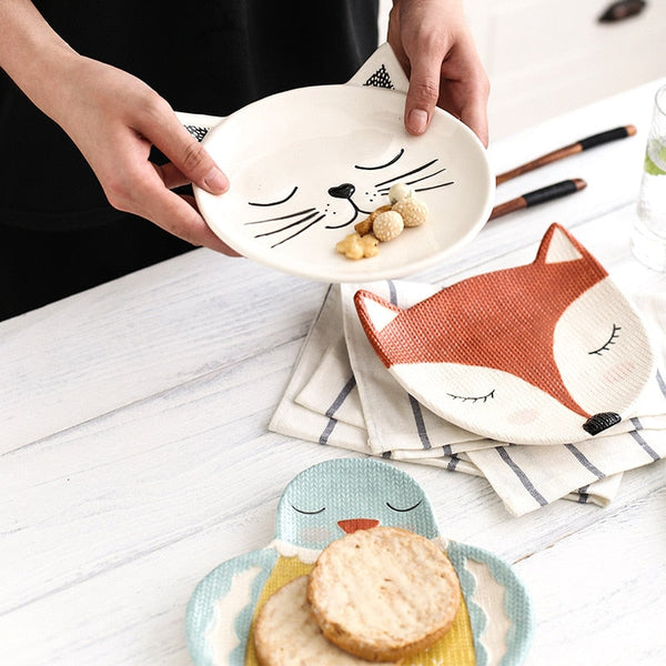 cute ceramic children plates