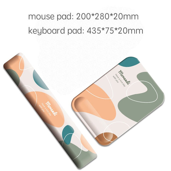 Mouse Pad with Keyboard Wrist Rest Set - secret square set