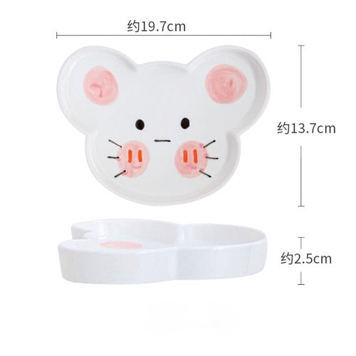 ceramic childrens plates mouse
