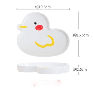 ceramic childrens plates duck