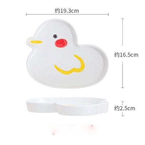 ceramic childrens plates duck