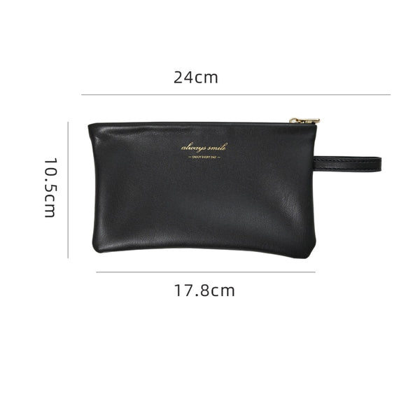 leather cosmetic bag 10.5x17.8cm / black