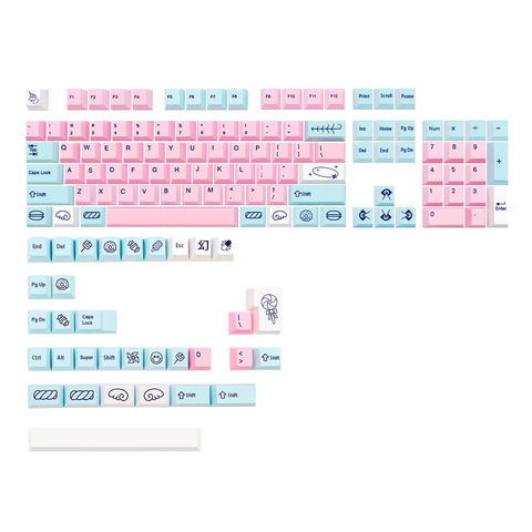 gmk-key acid house keycap cherry profile for mx switch gk61 64 108 6.25u/7u space bar sweet girl dye sublimation anime japan key