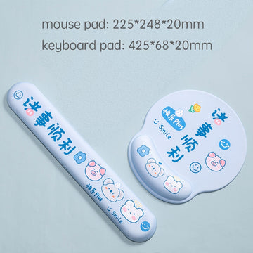 Mouse Pad with Keyboard Wrist Rest Set - success round set
