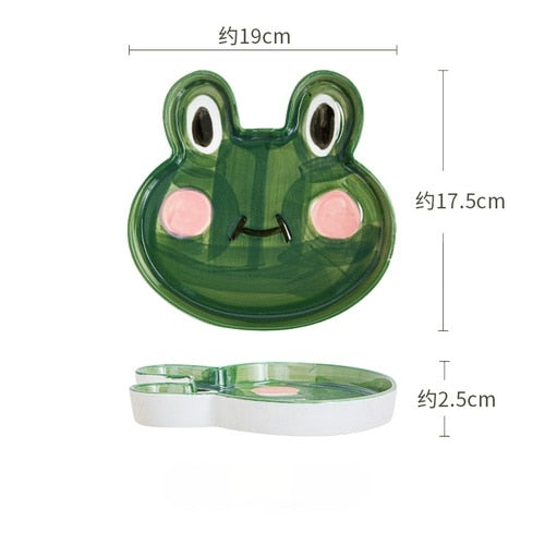 ceramic childrens plates frog