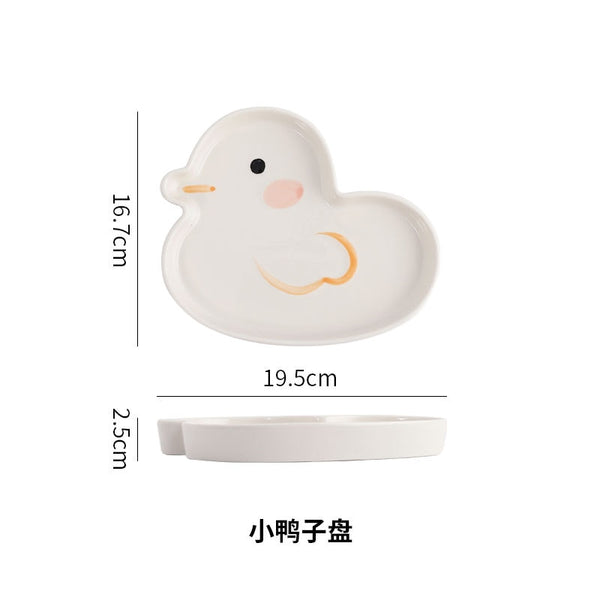children's plates white-swan / 8 inch