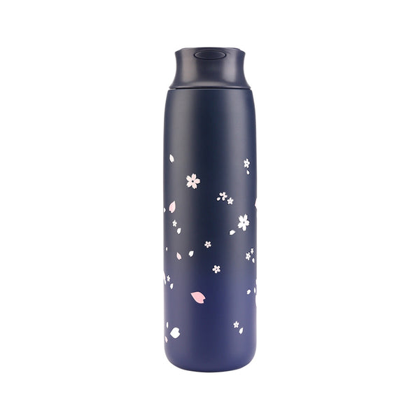 400ml stainless steel thermos 440ml / sakura-dark blue