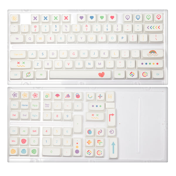 Colourful keycaps set