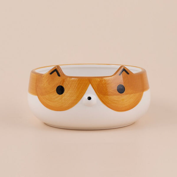 Ceramic Fox Cat Dog Bowls  | Cute Animal Bowl | Children Tableware