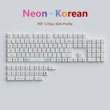 127keys PBT Keycap XDA Profile English Korean Thai | RGB Mechanical Keyboard for Cherry MX Switch - Korean